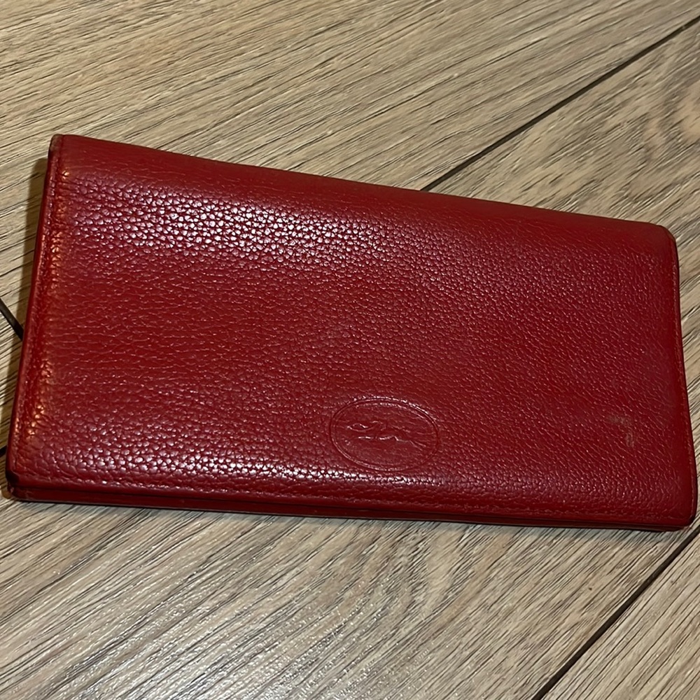 Longchamp Leather red wallet